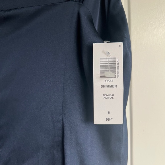 Aritzia Satin Dress Navy - Picture 5 of 10